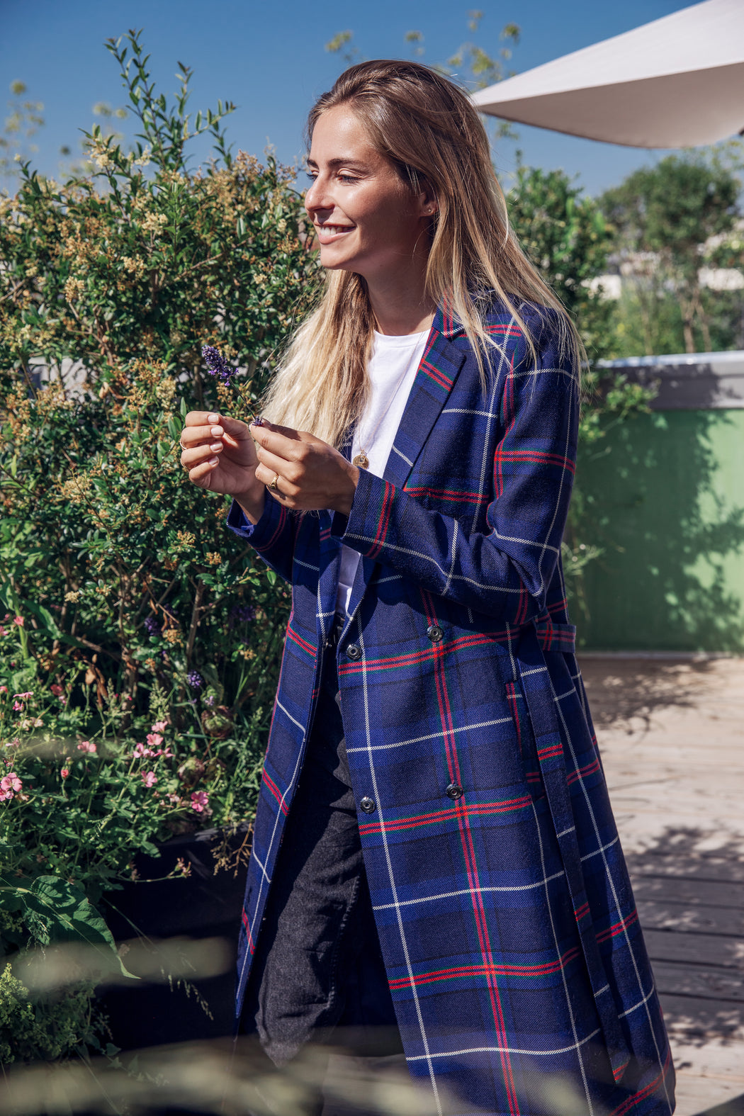 MANTEAU RUE DU RENDEZ-VOUS, TARTAN